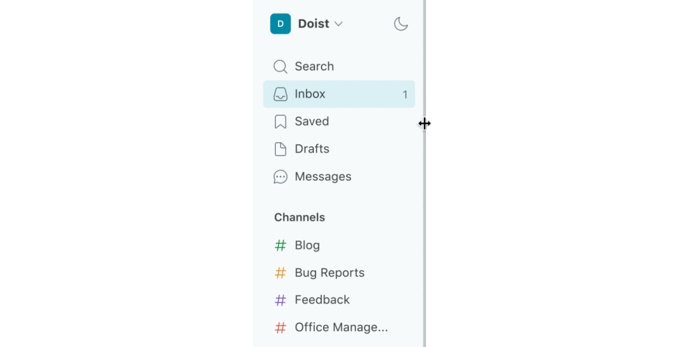 Resize the sidebar on web and desktop!